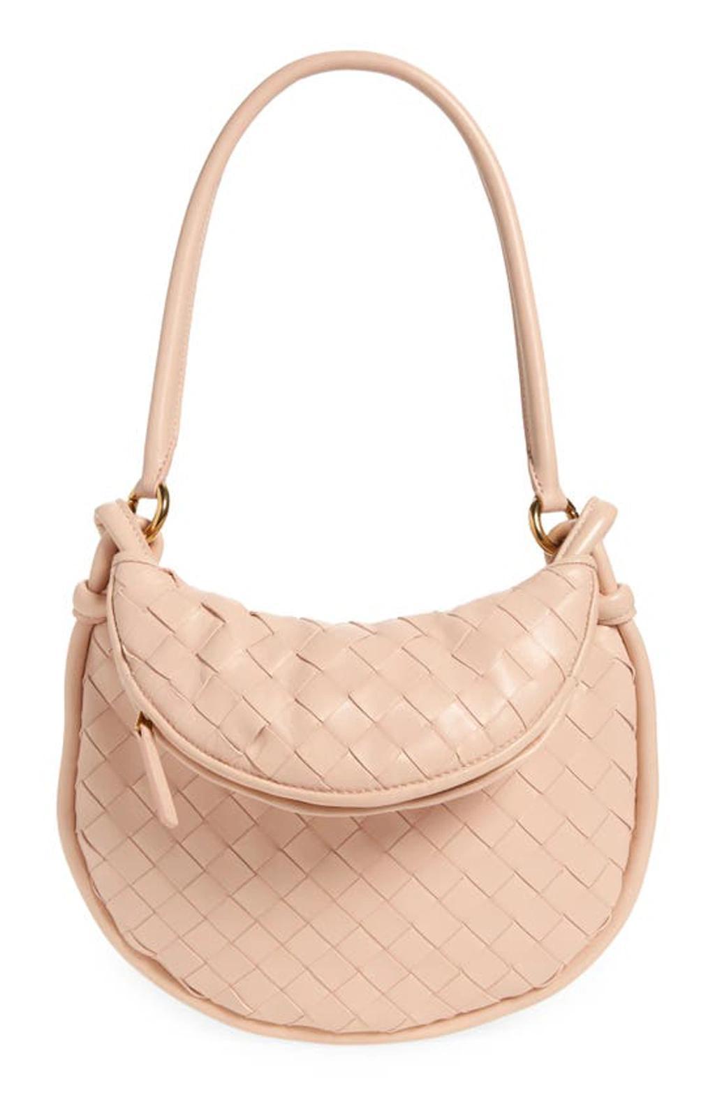 Small Gemelli Intrecciato Leather Shoulder Bag In Pink Product Image