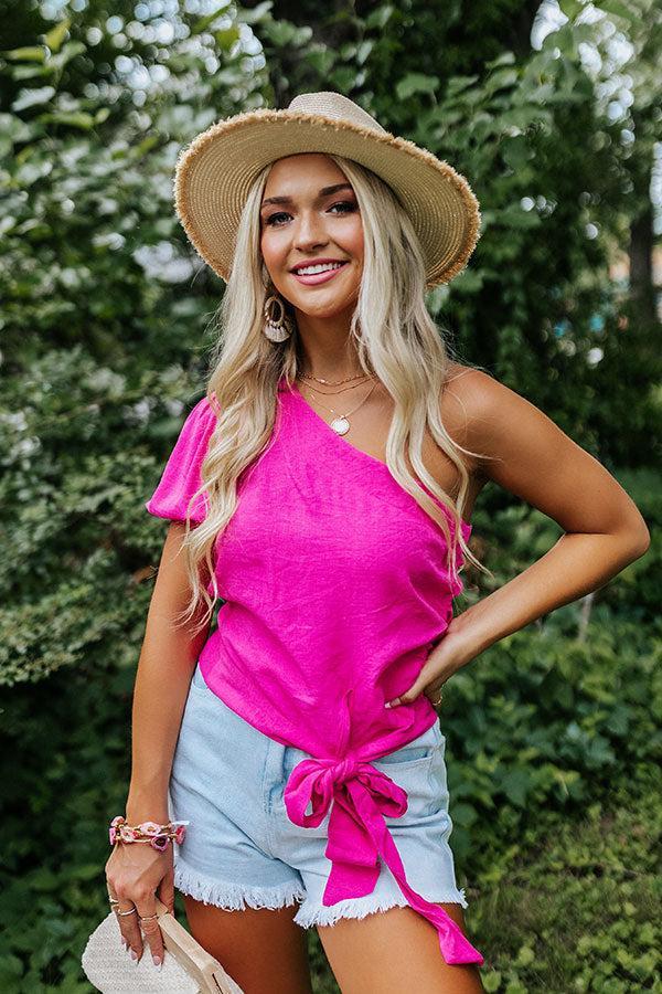 Casa On The Coast Top In Hot Pink Product Image