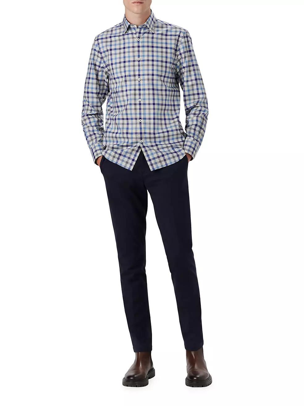 Julian Plaid Woven Shaped Shirt Product Image