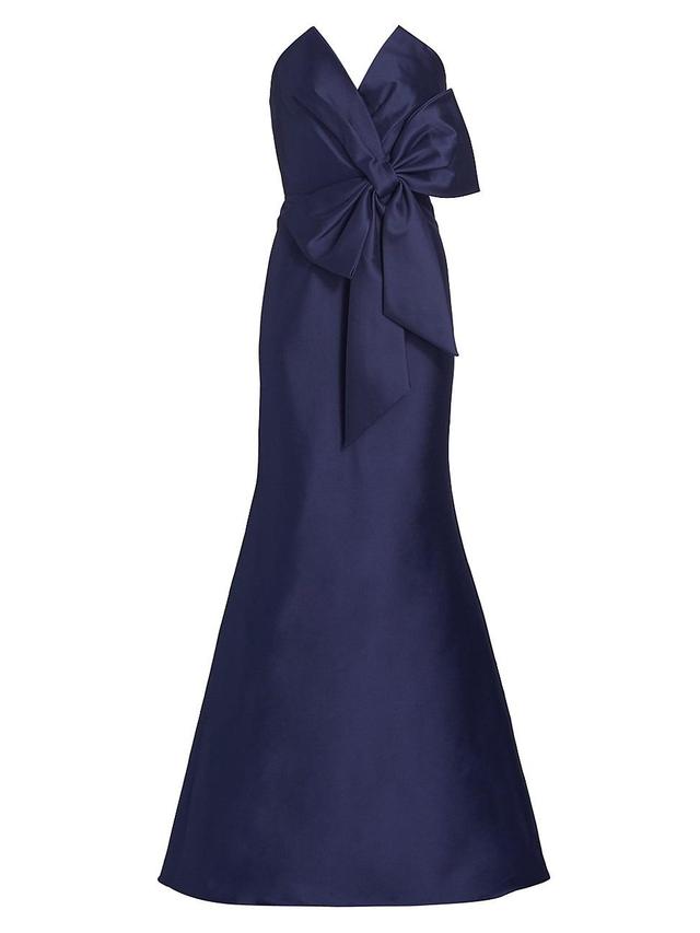 Womens Strapless Bow Gown Product Image