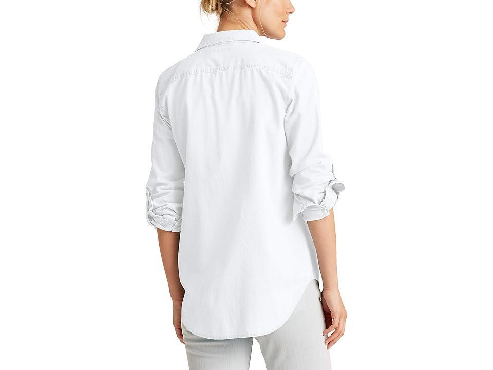 LAUREN Ralph Lauren Roll-Tab Sleeve Cotton Shirt Women's Clothing Product Image