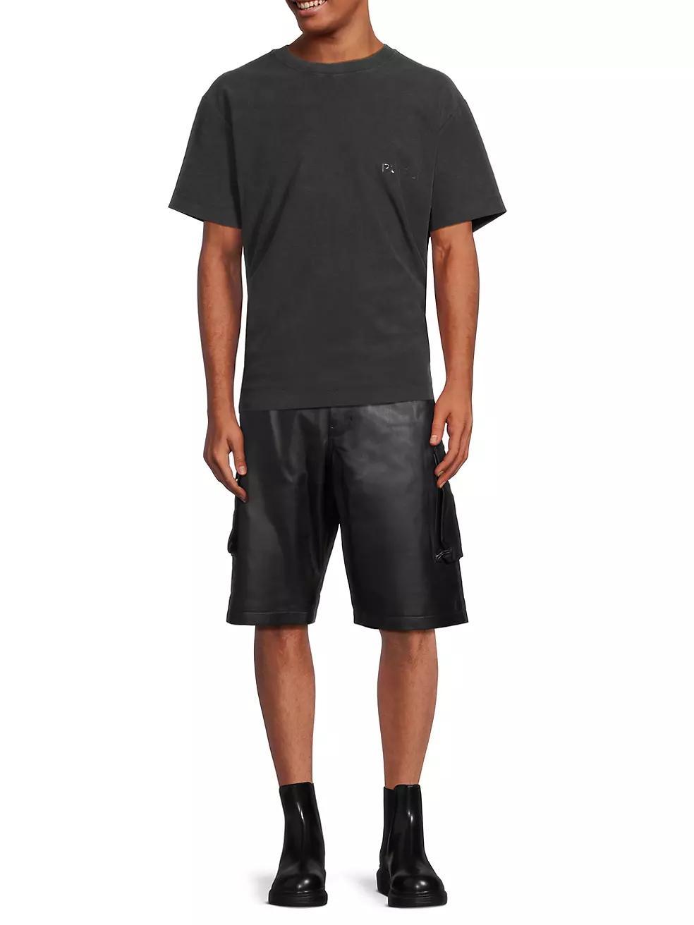 Leather Cargo Shorts Product Image