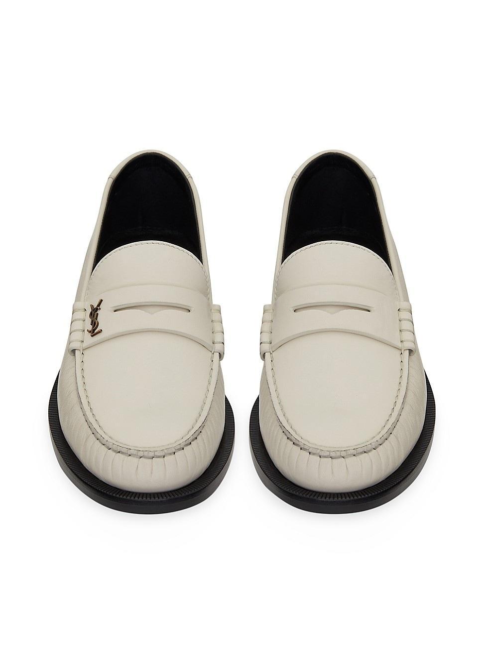 Mens Le Loafer Monogram Penny Slippers In Smooth Leather Product Image