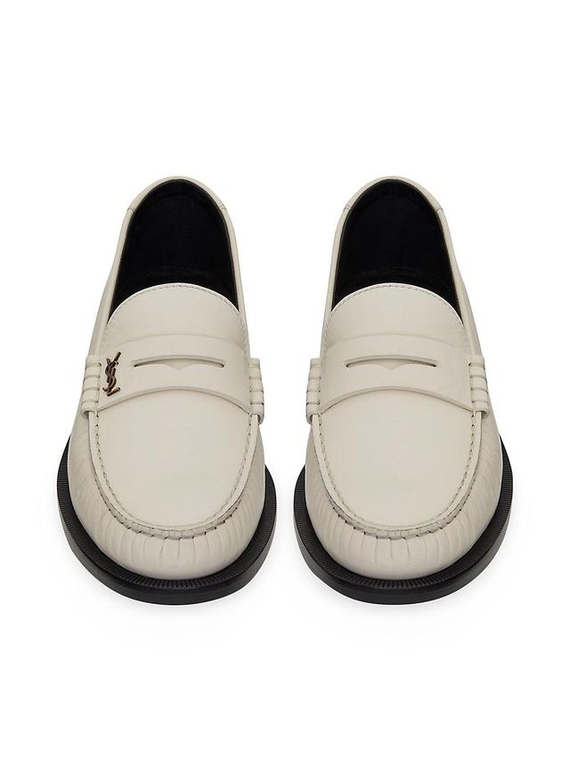 Mens Le Loafer Monogram Penny Slippers In Smooth Leather Product Image