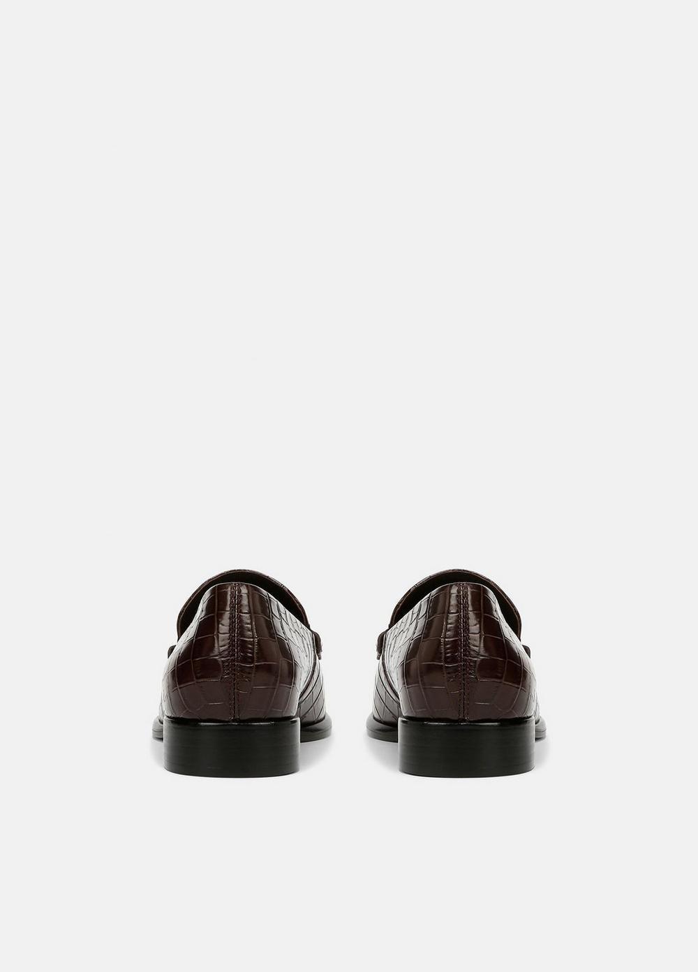 Naomi Croc-Embossed Leather Loafer Product Image