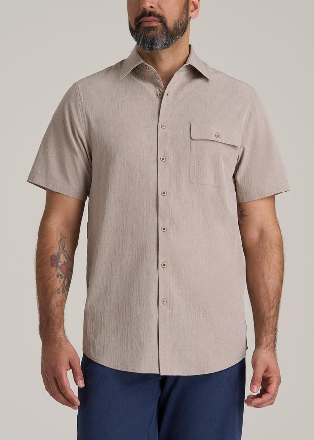 LJ&S Great Lakes Sport Shirt for Tall Men in Atmosphere Product Image