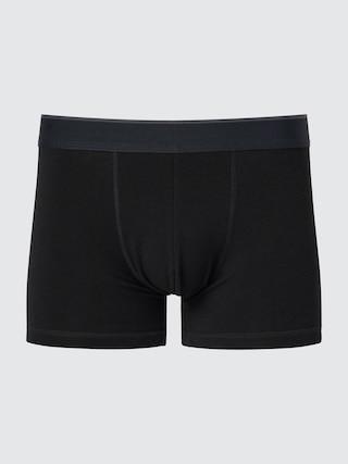 Mens Low-Rise Cotton Boxer Briefs with Deodorizing Black 3XL UNIQLO US Product Image