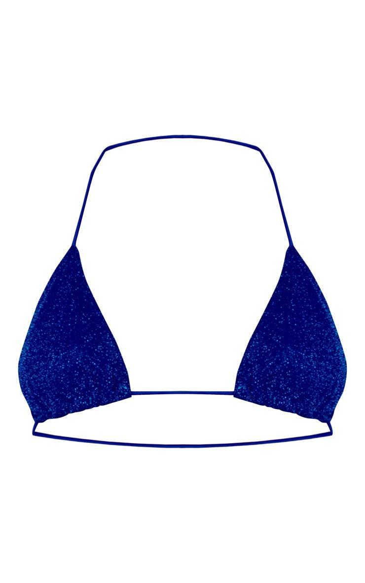 Cobalt Triangle Glitter Bikini Top Product Image