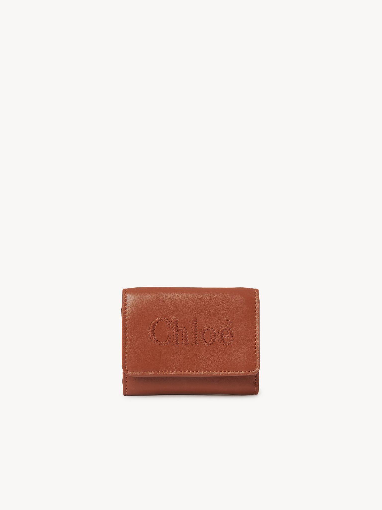 Mini Chloé Sense tri-fold in soft leather Product Image