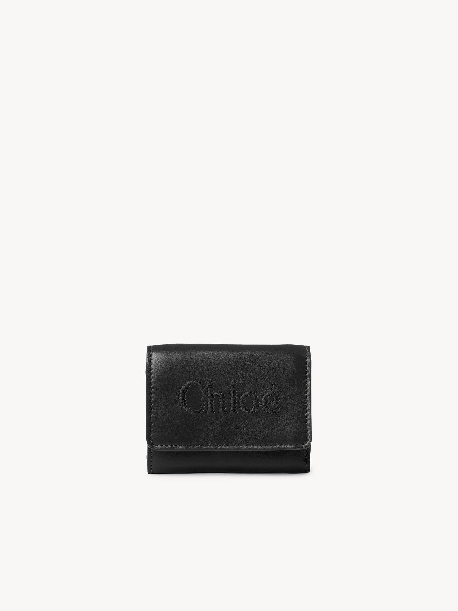 Mini Chloé Sense tri-fold in soft leather Product Image