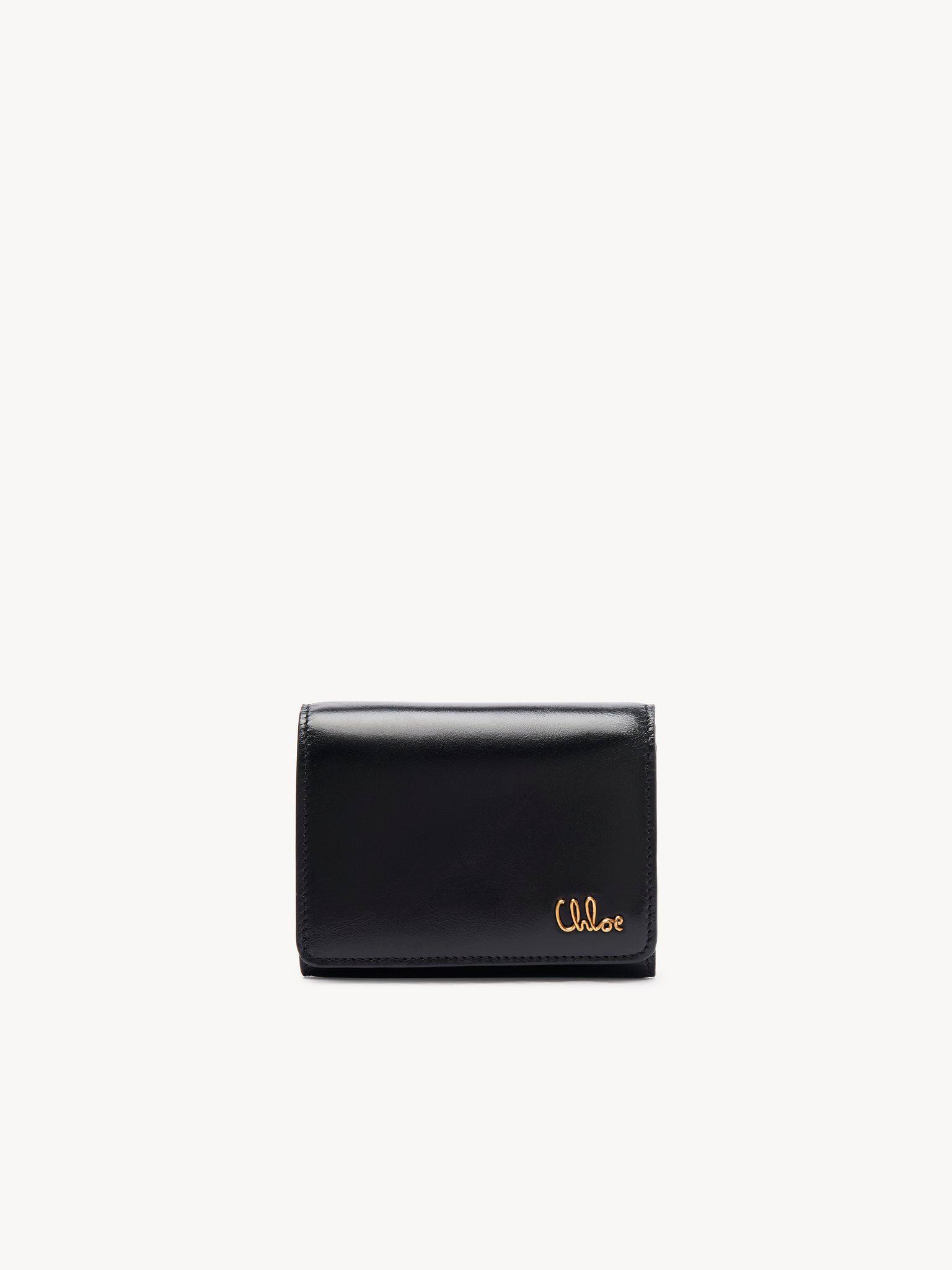 Small Chloé Iconic tri-fold with coin pocket in shiny leather Product Image