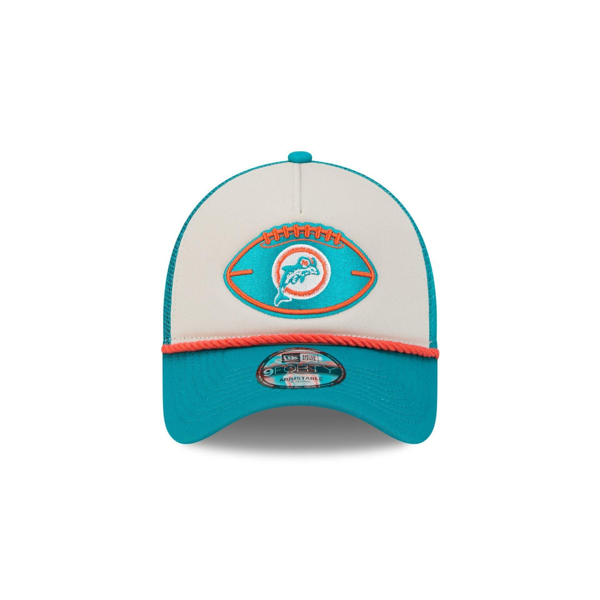 Miami Dolphins 2024 Historic Sideline 9FORTY A-Frame Snapback Hat Male Product Image