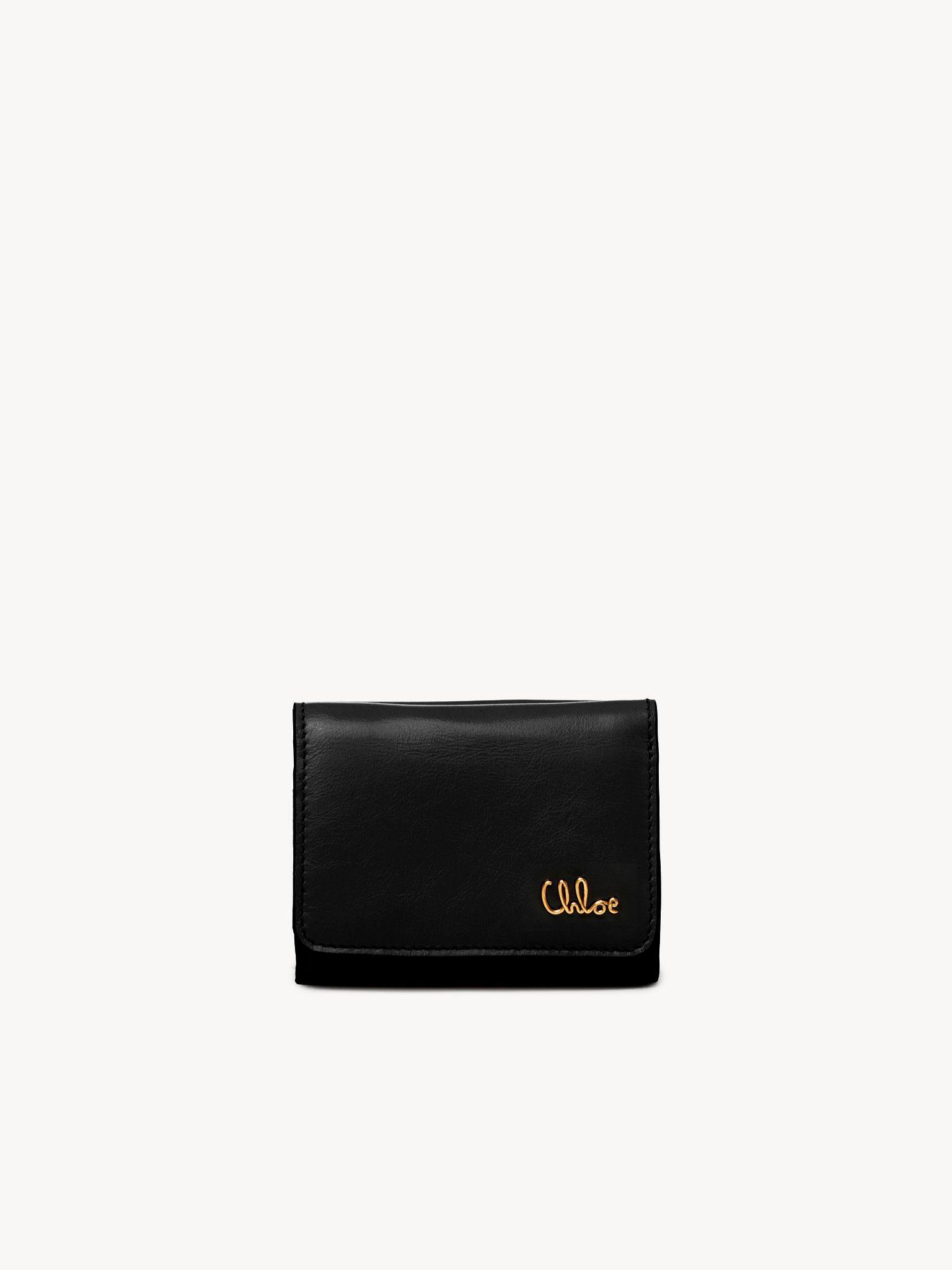 Mini Chloé Iconic tri-fold in shiny leather Product Image