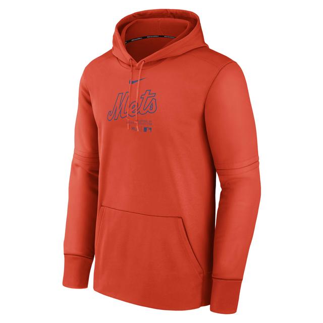 Mens Nike Orange New York Mets Authentic Collection Practice Performance Pullover Hoodie Product Image