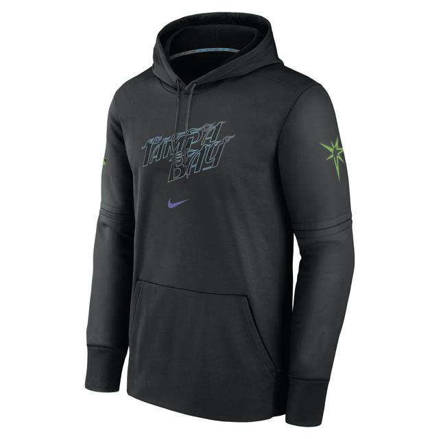 Mens Tampa Bay Rays City Connect Practice Nike Therma MLB Pullover Hoodie Product Image