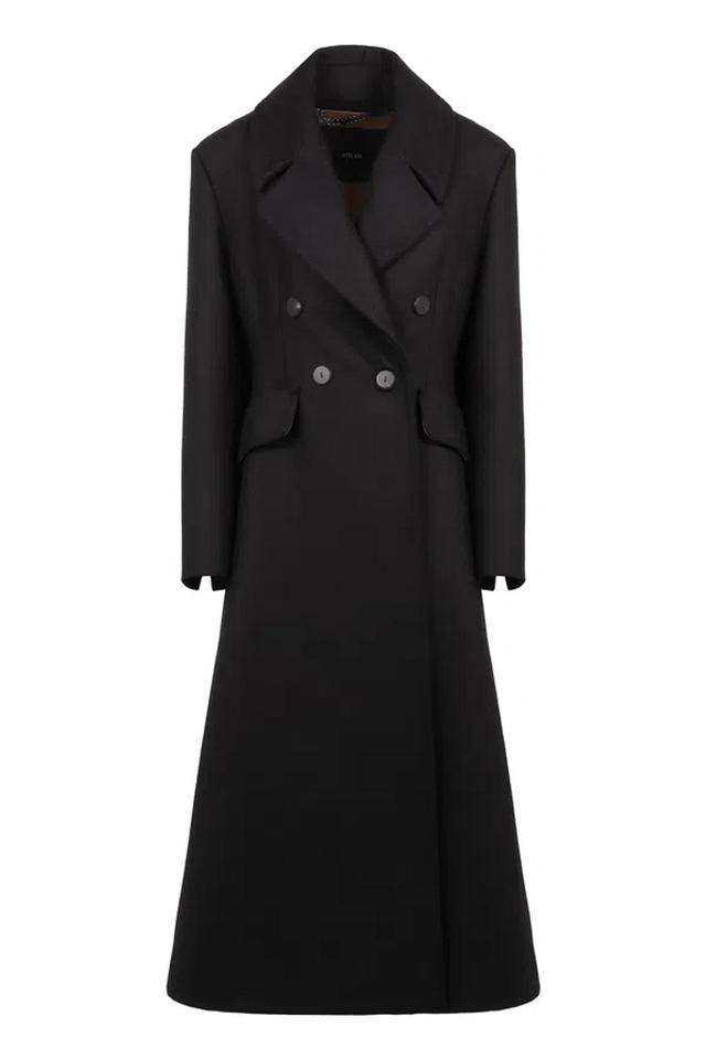 Bouquet Wool And Cashmere Coat In Black Product Image