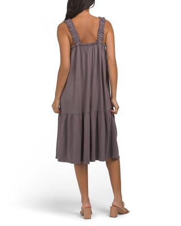 Ruched Strap Midi Dress for Women Product Image