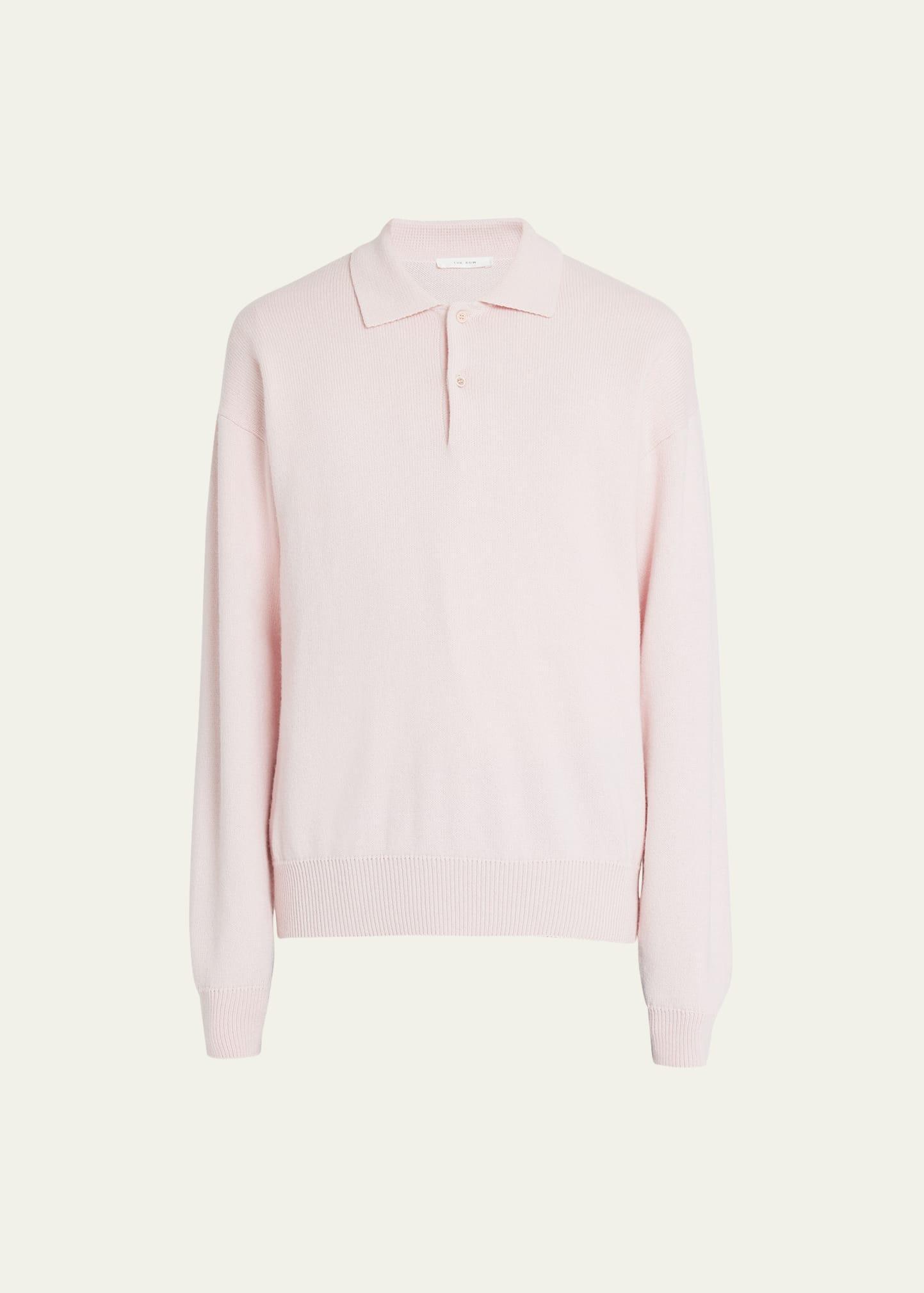 Mens Joyce Cotton Cashmere Polo Sweater Product Image