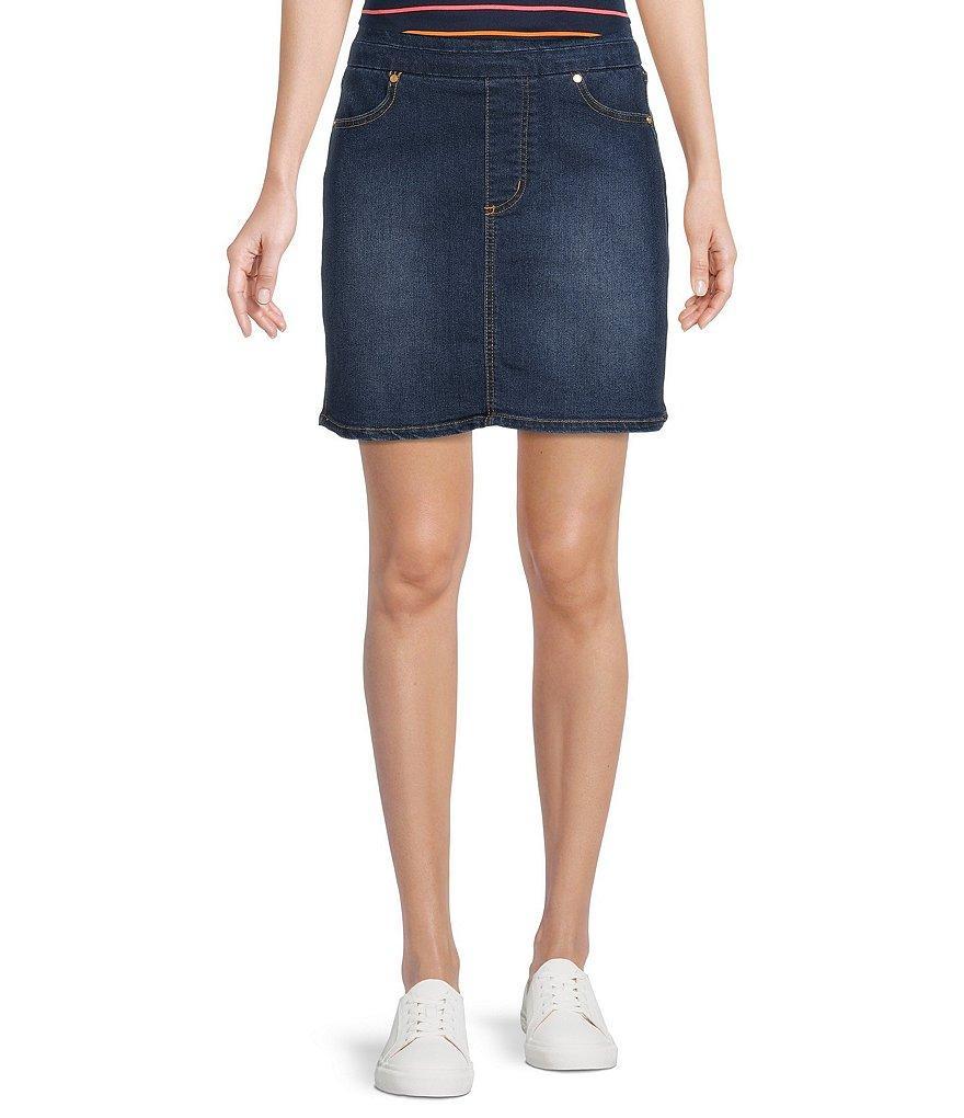 Code Bleu Pull-On Mid Rise Denim Skort Product Image