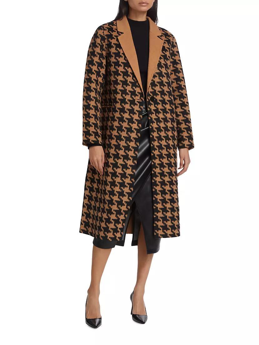 Amar Houndstooth Wool-Blend Coat Product Image