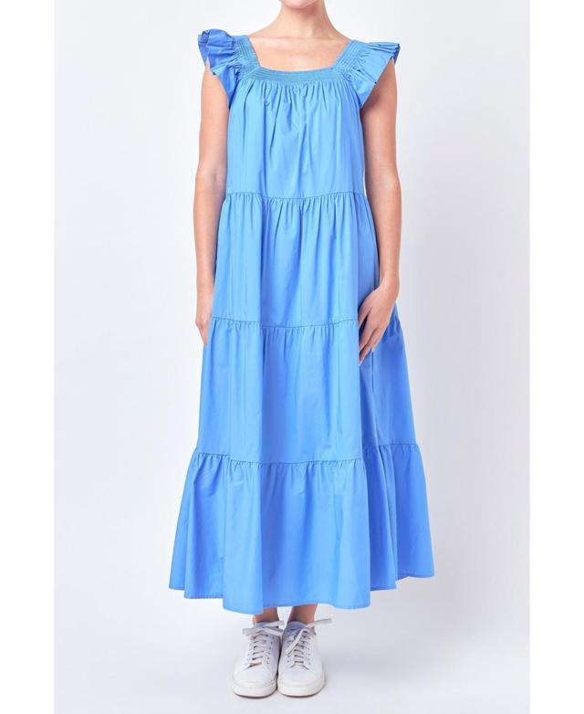 English Factory Ruffle Detail Midi Dress Product Image