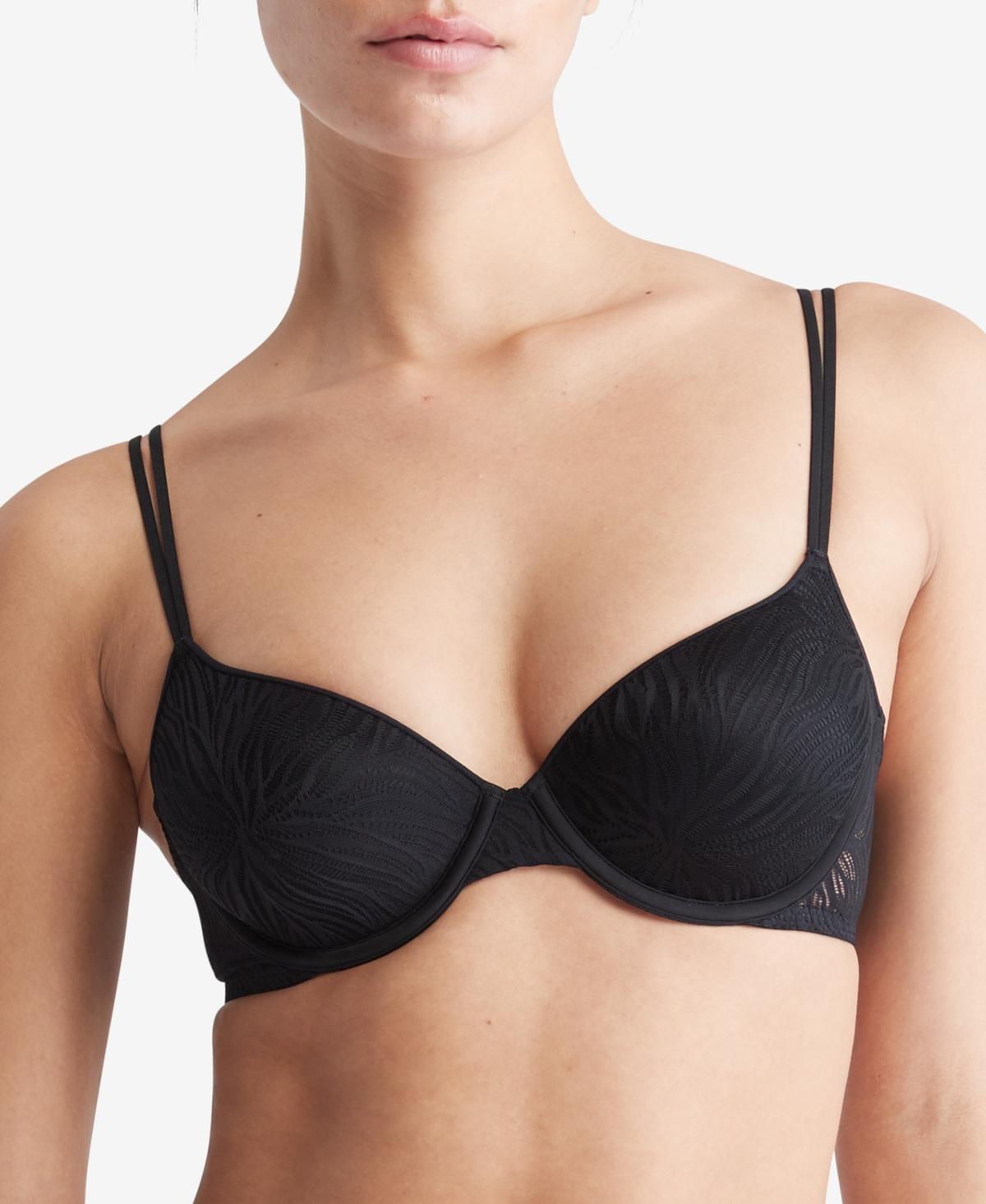 Calvin Klein Women's Sheer Marquisette Lace Lightly Lined Demi Bra - Brown - 34D Product Image