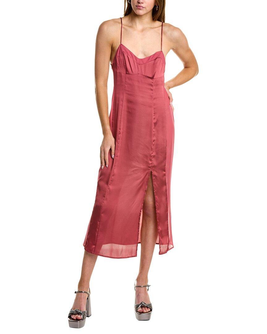 City Cool Midi Slip Dress In Red product image