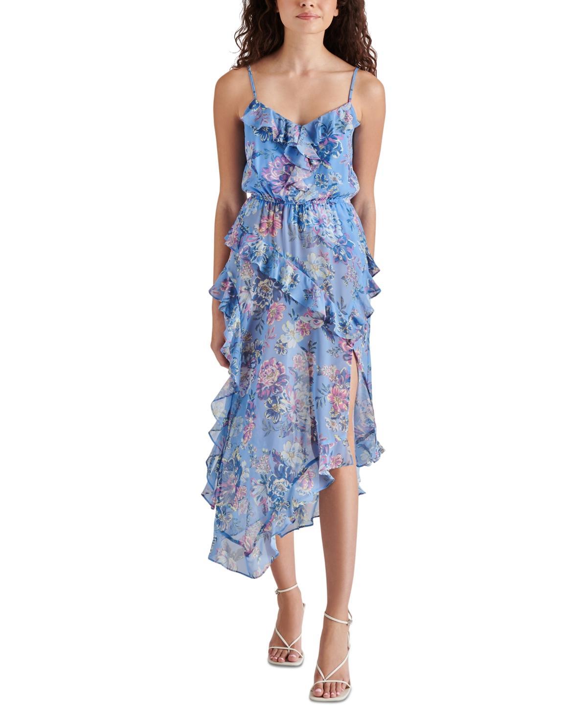 Steve Madden Womens Delphine Asymmetric-Ruffle Dress Product Image