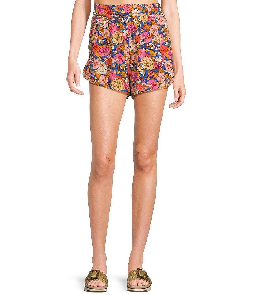 Rip Curl Kamari Mid Rise Floral Printed Shorts Product Image