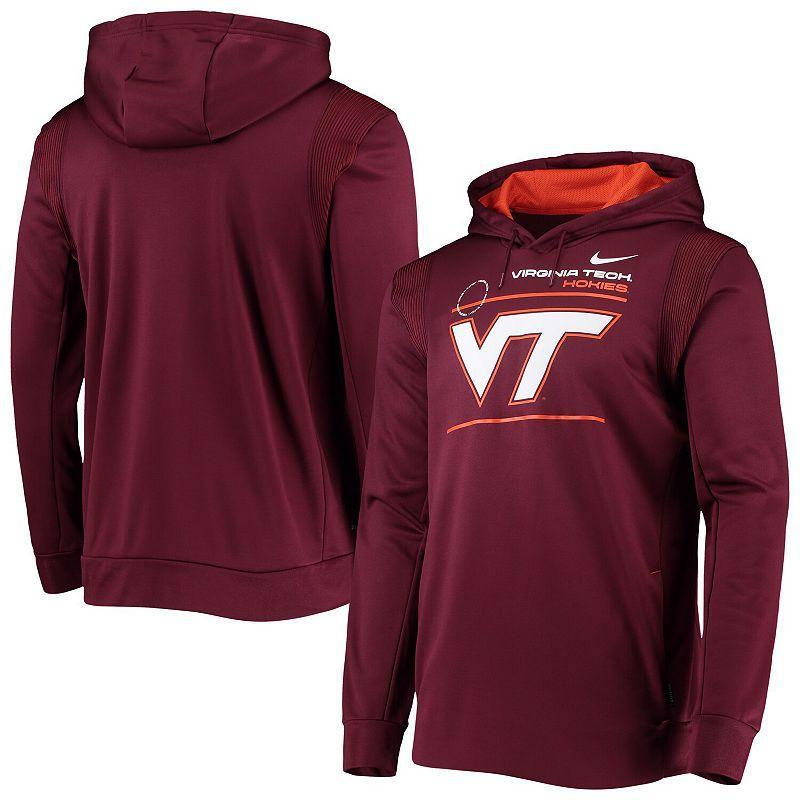 Mens Nike Maroon Virginia Tech Hokies 2021 Team Sideline Performance Pullover Hoodie Product Image