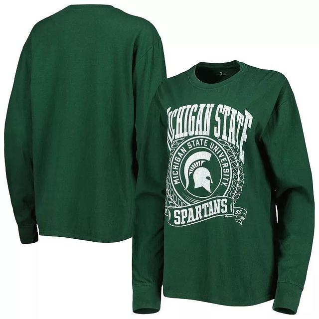 Womens Pressbox Michigan State Spartans Big Country Laurels Long Sleeve T-Shirt Product Image