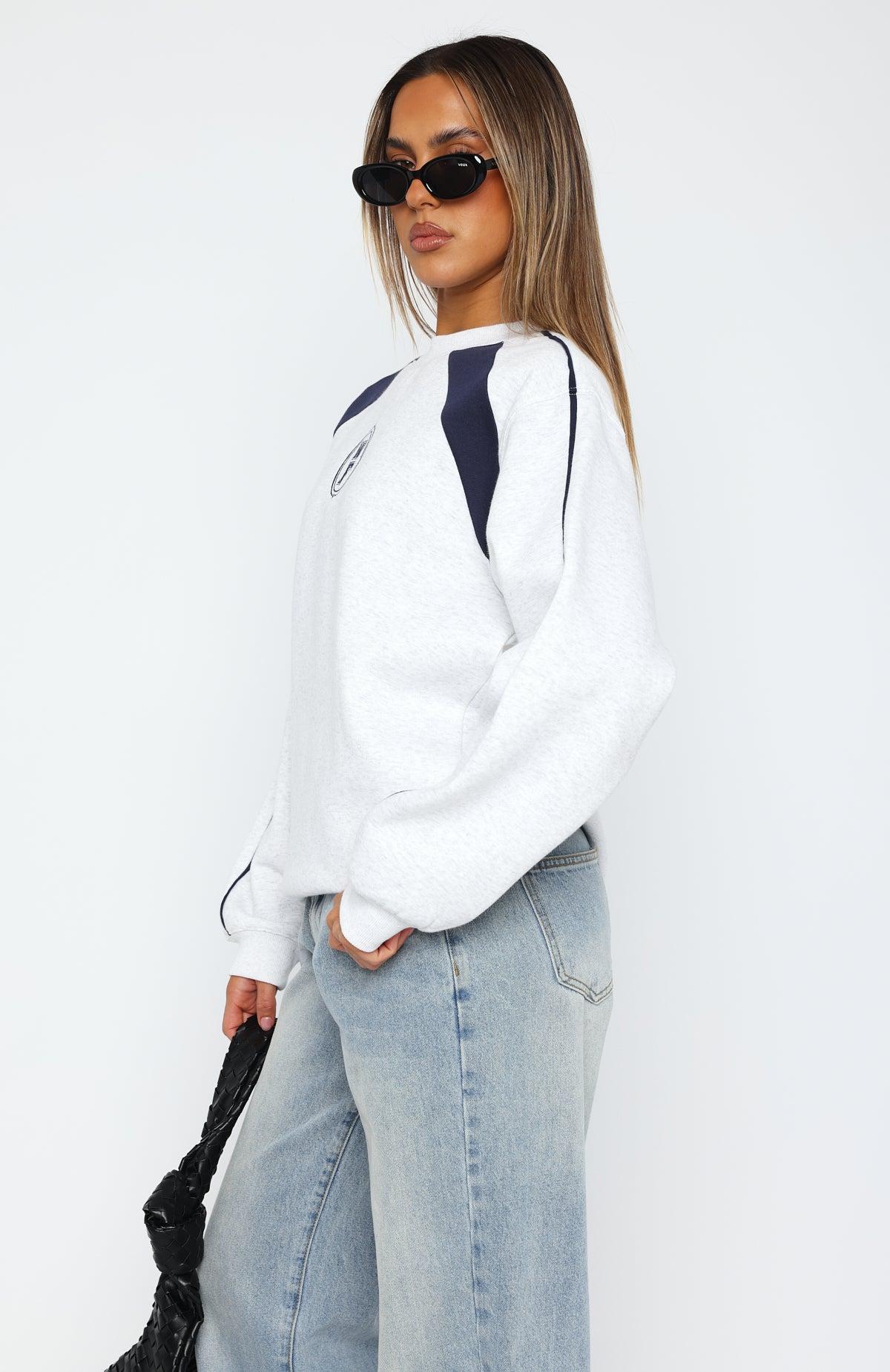 Here For You Oversized Sweater Grey Marle Product Image