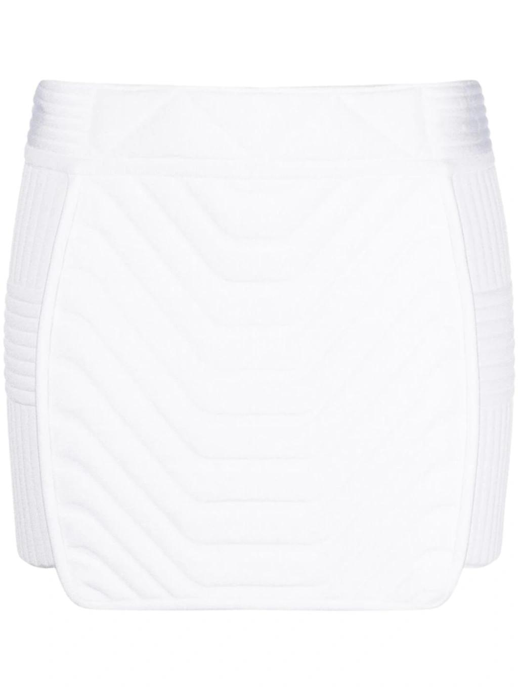 White Padded Panel Mini Skirt product image