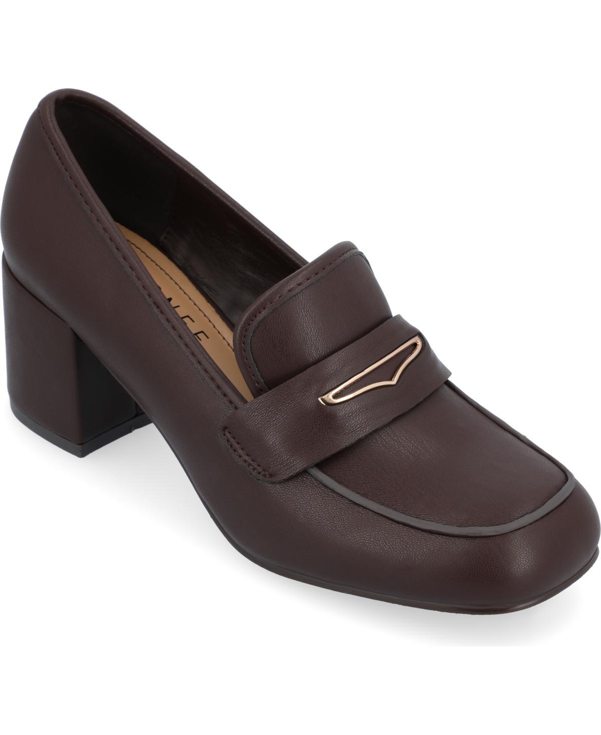 Journee Collection Womens Liyla Block Heel Loafers Product Image