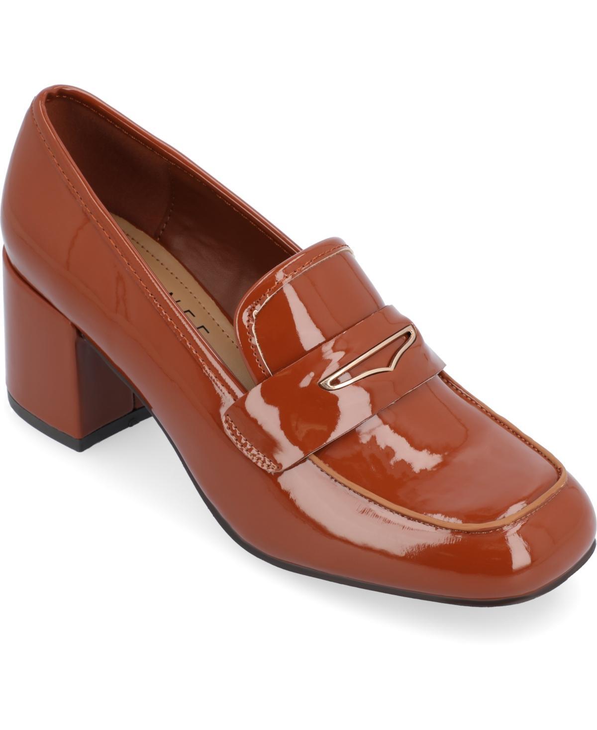 Journee Collection Womens Liyla Block Heel Loafers Product Image