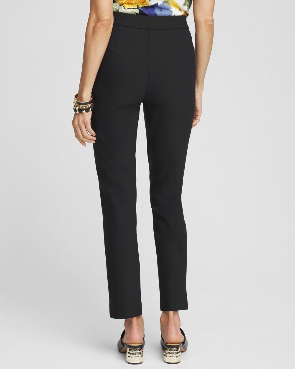 Bi-Stretch Front Seam Slit Ankle Pants Product Image