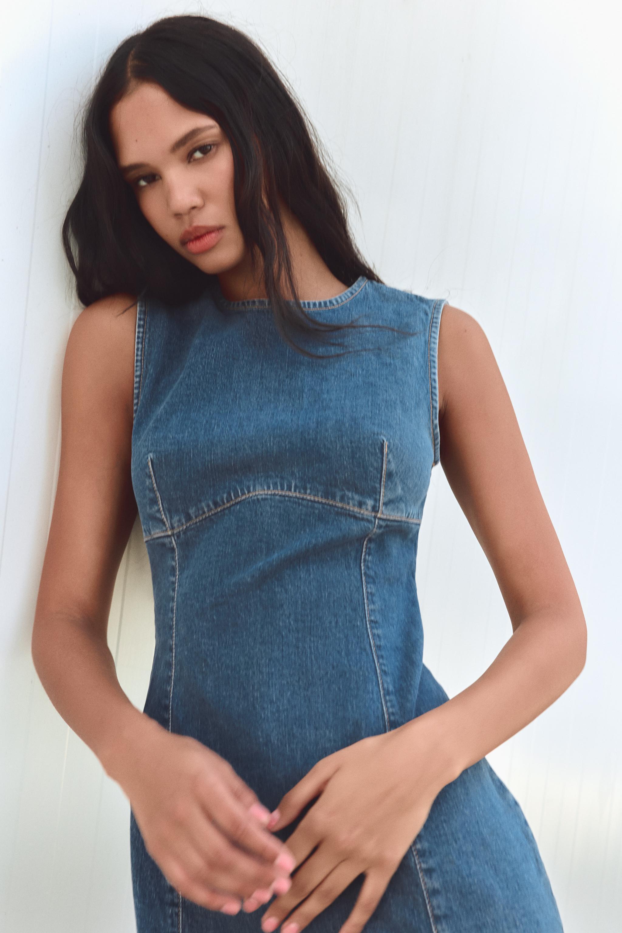 TRF DENIM MIDI DRESS Product Image