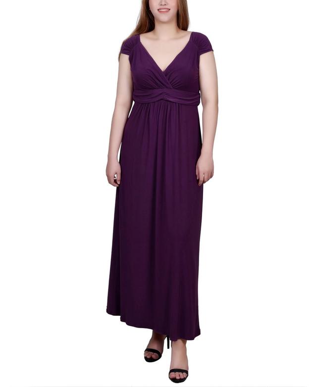 Ny Collection Petite Ruched Empire-Waist Maxi Dress Product Image