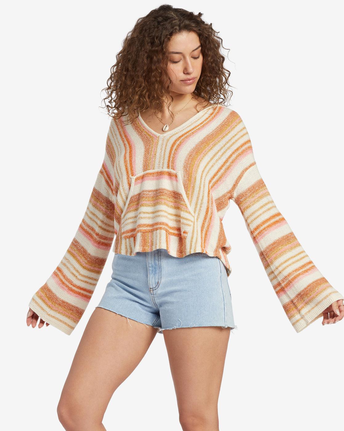 Baja Beach Hooded Sweater - Dried Mango Female Product Image