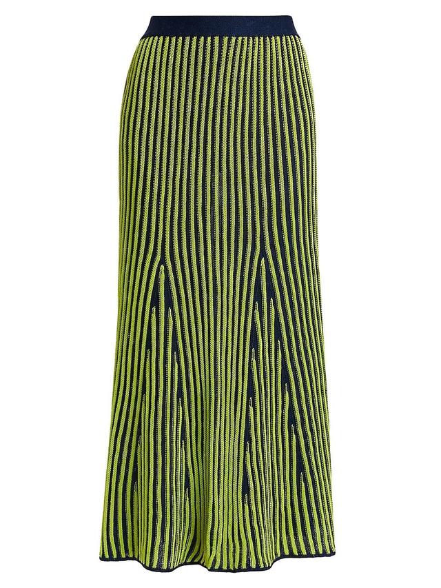 Womens Marina Stripe Cotton Maxi Skirt Product Image