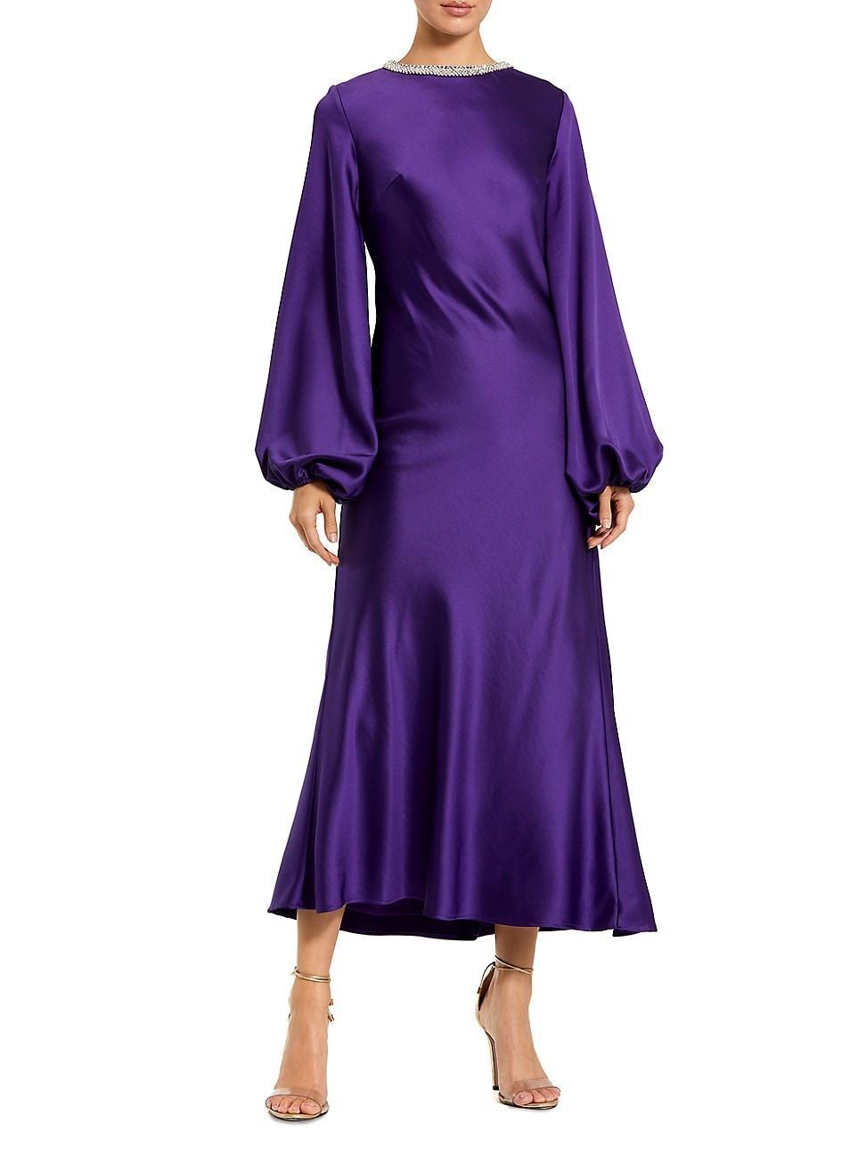 Womens Ieena Bias-Cut Satin Midi-Dress Product Image