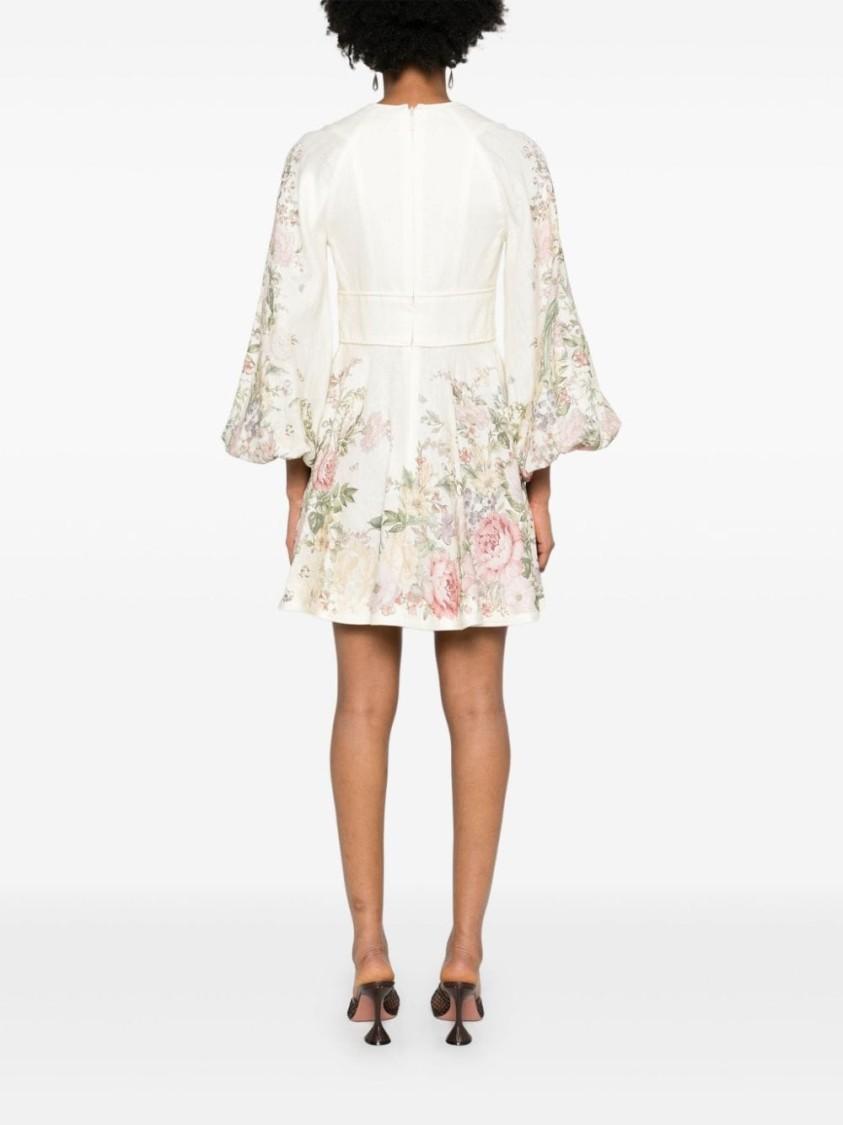 ZIMMERMANN Waverly Short Dress In White Product Image