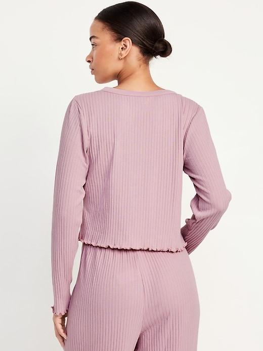 Ribbed Pajama Top Product Image