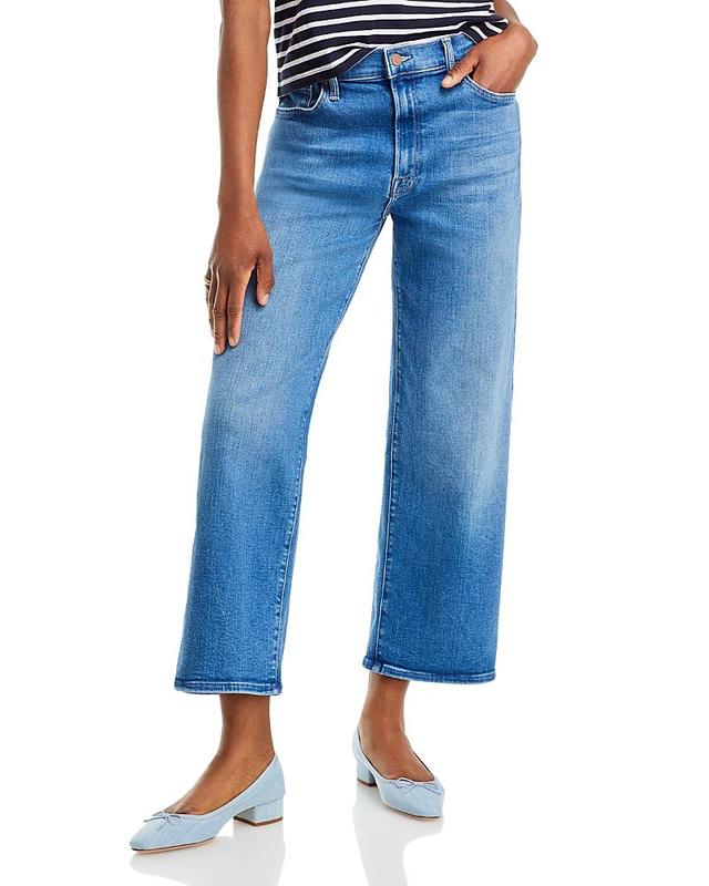 Mother The Dodger High Rise Ankle Wide Leg Jeans in Work Hard Play Hard Product Image