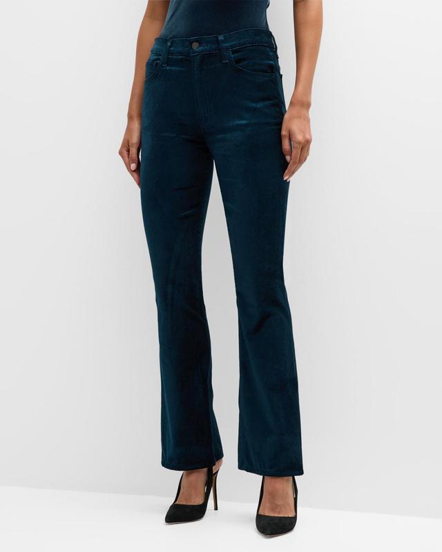 Nico High-Rise Velvet Boot-Cut Jeans Product Image