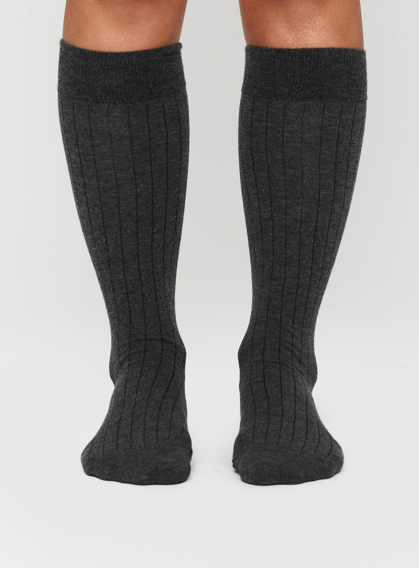 Autumnal Knee High Socks Grey Product Image