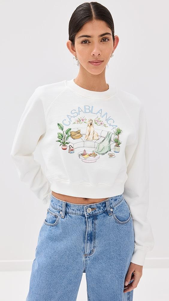 Casablanca Appartement Dans Les Airs Cropped Sweatshirt | Shopbop Product Image