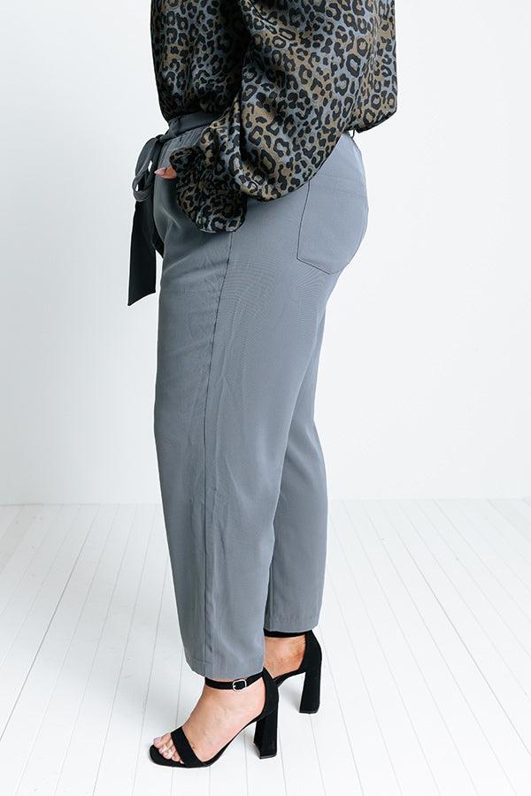 The Lari High Waist Trousers In Charcoal Curves Product Image