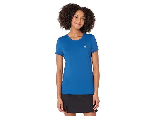 Original Penguin Golf Essential Performance Tee w/ Mesh Panel (Blueberry Pancake) Women's Clothing Product Image