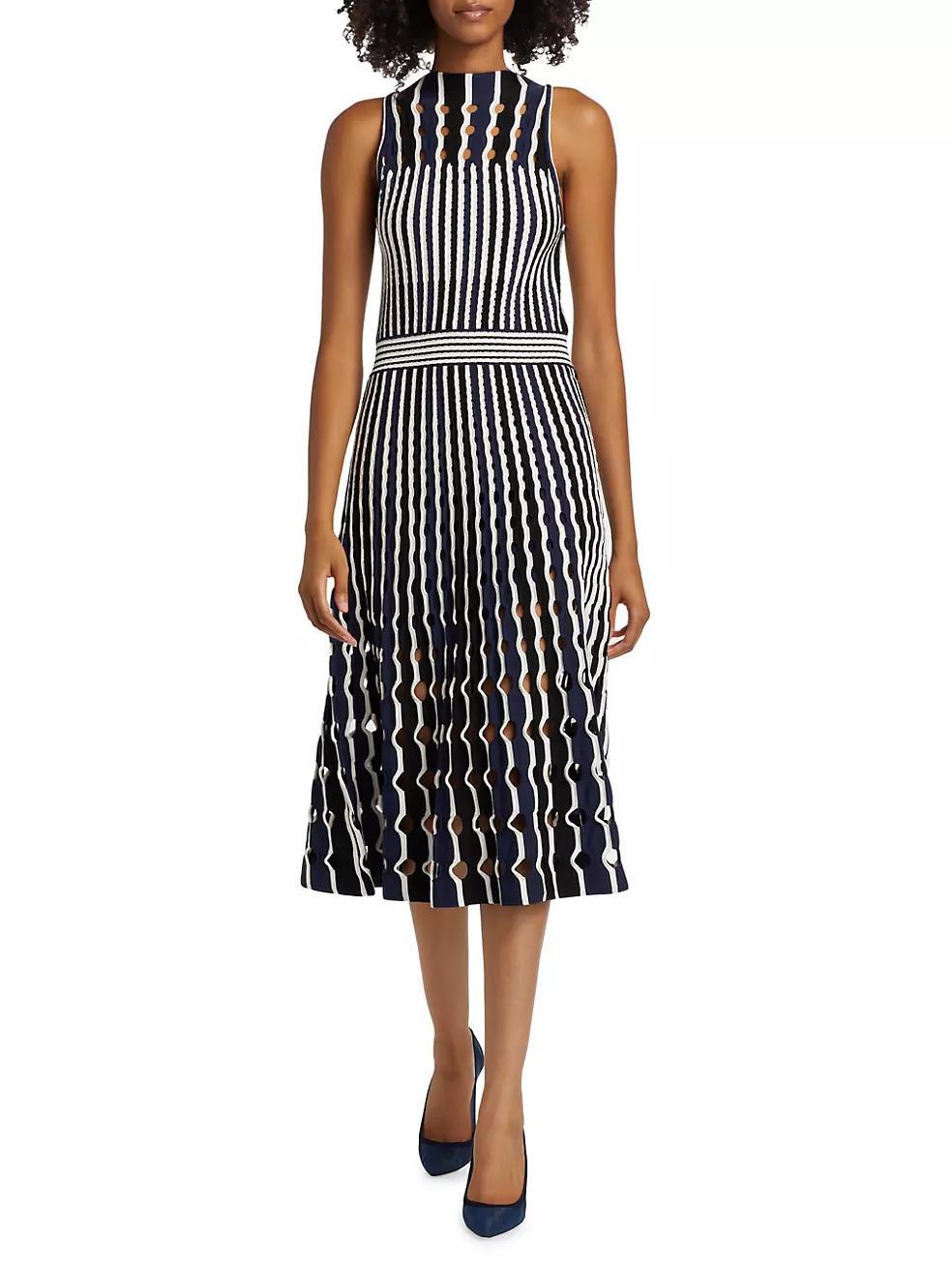 Nash Stripe Punchout Midi-Dress Product Image